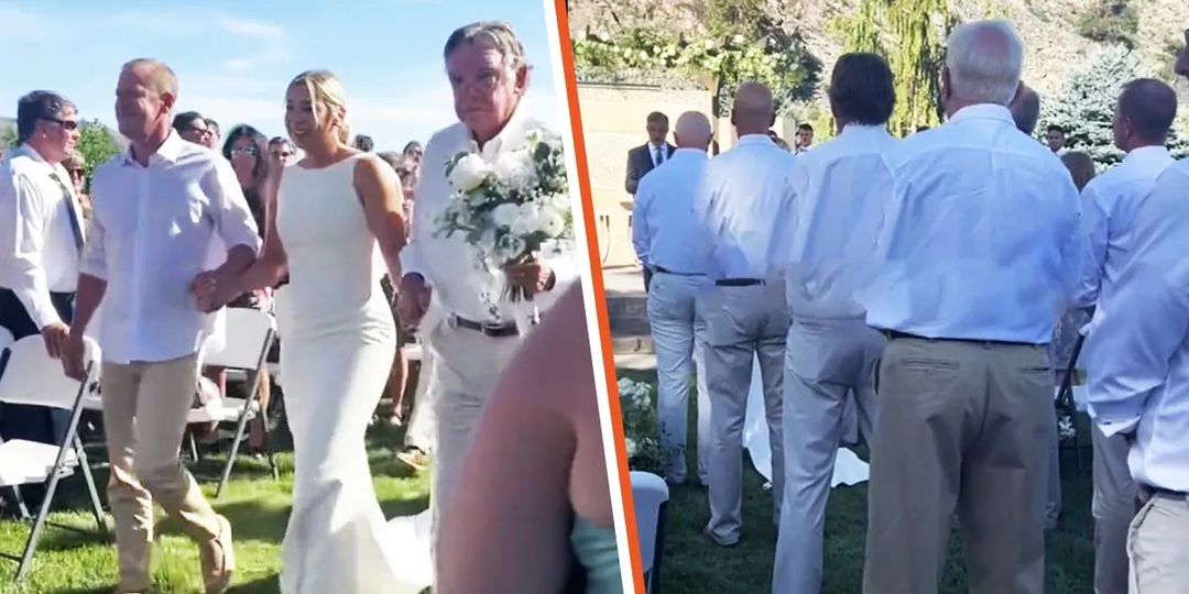 Teen Puts Dad in Prison after Years of Suffering —15 Men Walk Her Down the Aisle in His Place Years Later