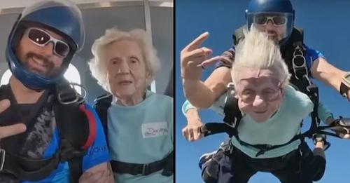 104-year-old woman breaks world record for oldest person to skydive