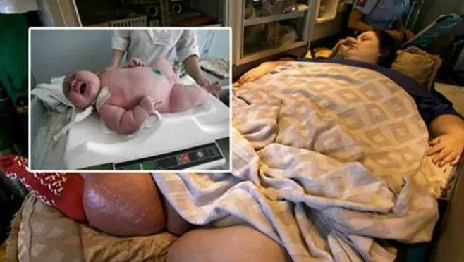 A 606-pound woman gave birth to a baby and made her husband happy