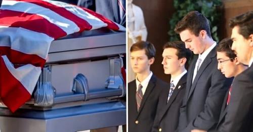 Funeral Held For Veteran, Attendees Awestruck As Doors Burst Open