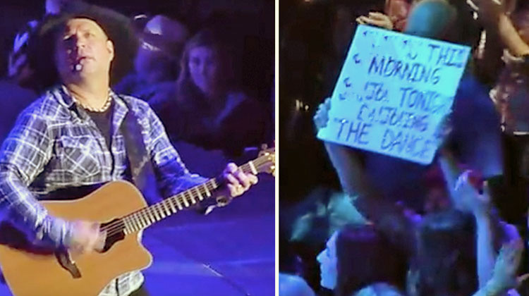 Garth Brooks Spotlights Sign During His Performance, Leaves Stage in the Blink of an Eye!