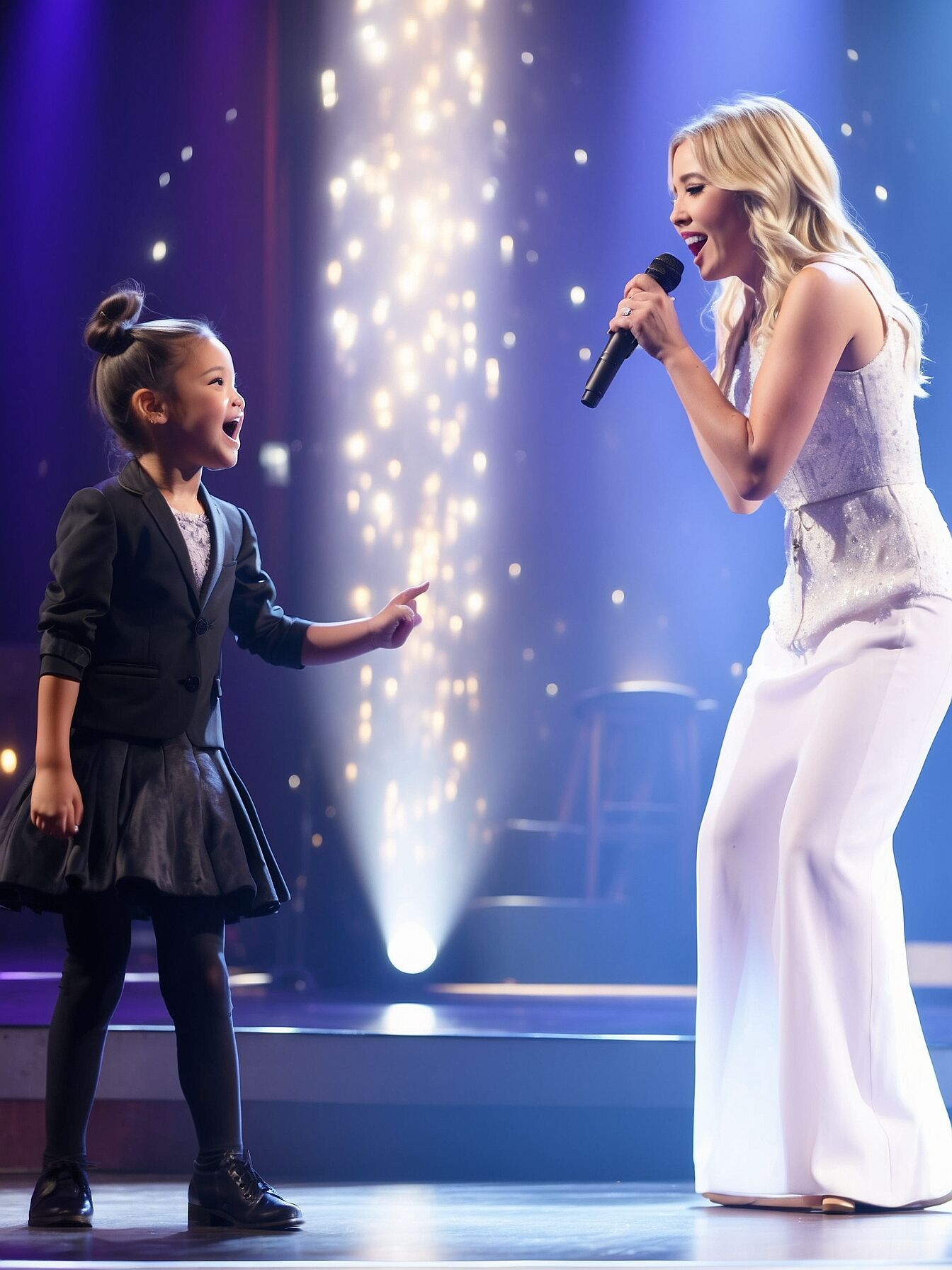 The superstar asks a little girl to sing “You Raise Me Up”. Seconds later, the girl brings down the house