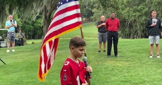 Emotional impact: 10-year-old wows with national anthem, brings tears to grown men