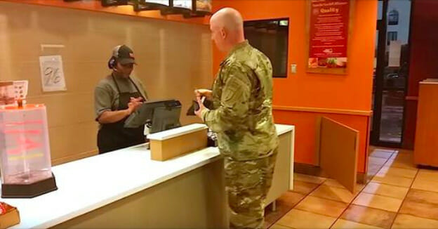 Soldier Is Paying For His Order But Changes His Mind When 2 Shivering Boys Tell Him They’re Starving