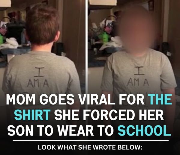 A mother gains online attention for the shirt she compelled her son to wear to school