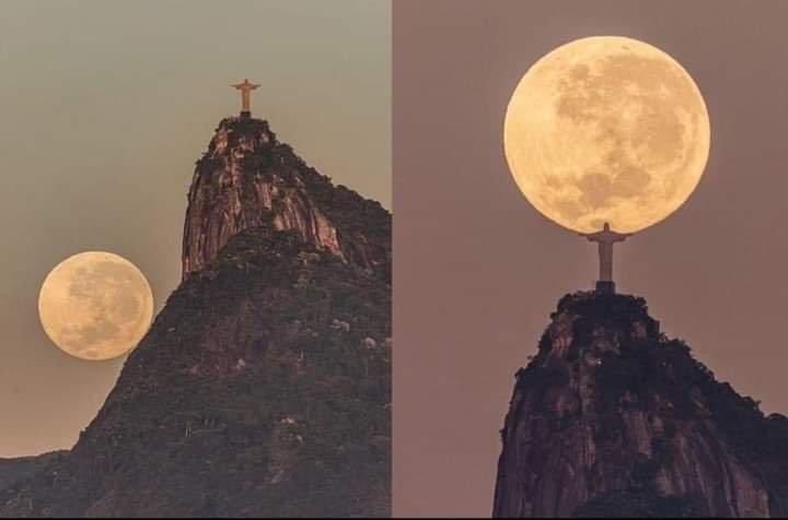 Capturing the Celestial Embrace: Photographer’s Triumph in Portraying Christ The Redeemer ‘Holding’ the Moon