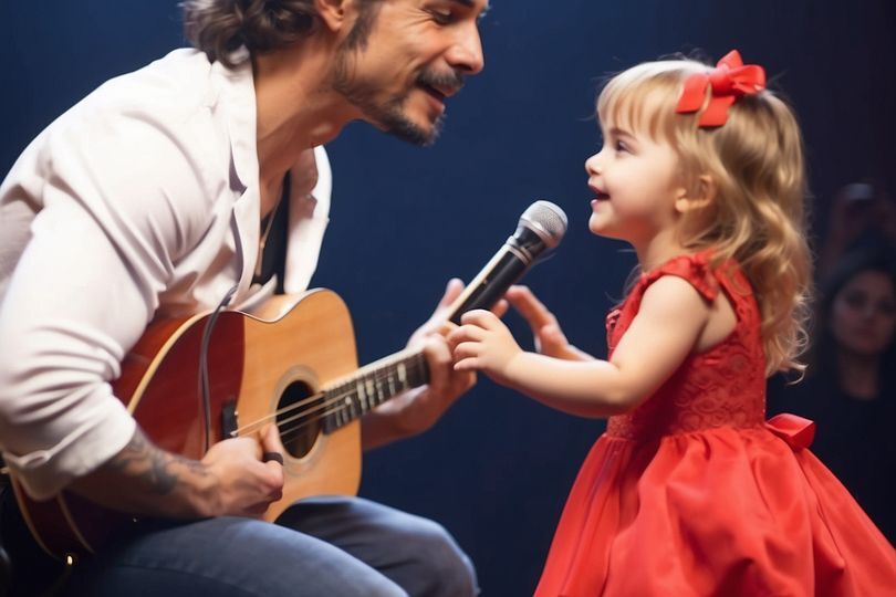 A superstar asks a little girl to sing. Seconds later, the girl brought the entire hall to its feet